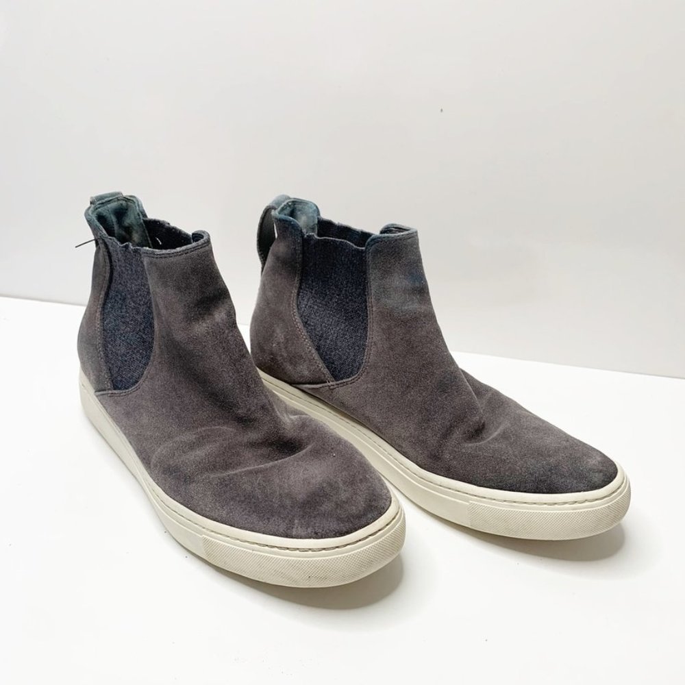 Vince Newlyn High Top Gray Suede Sneaker Size 6.5